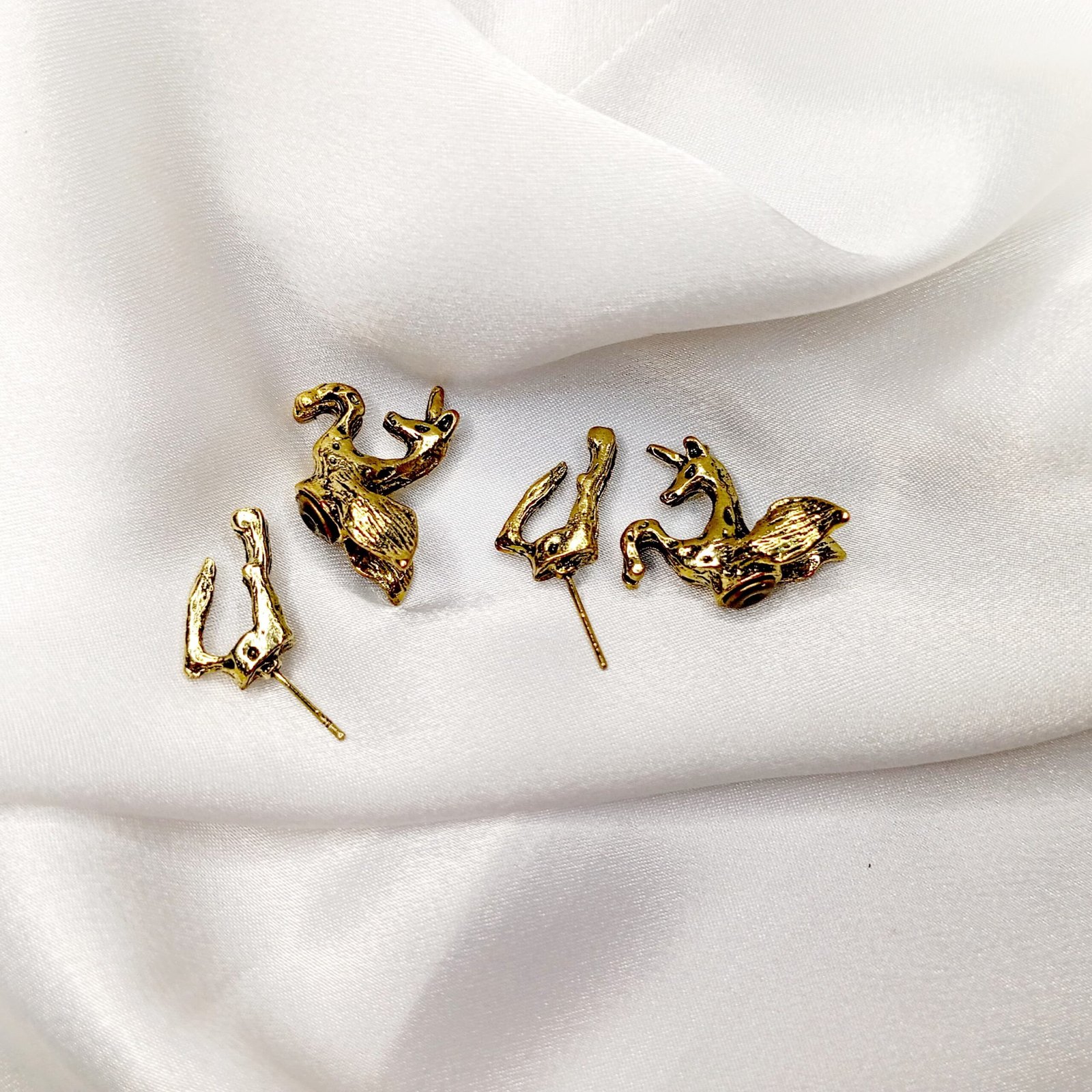 WhatsApp Image 2024-05-02 at 10.03.06 PM Antique Unicorn Front Back Studs - Image 1