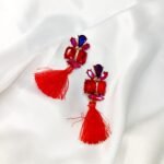 Zircon Crystal  Ethnic Long Tassel Earrings - Image 3