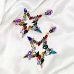 Big Long Star Zircon Crystal Earrings