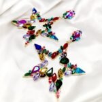 Big Long Star Zircon Crystal Earrings - Image 3