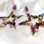 Big Long Star Zircon Crystal Earrings - Image 2