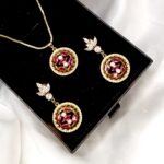 Vivid reddish Gold Plated AD Quality Set with Box - Image 4