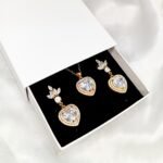 Silver Heart Zirconia Crystal AD Quality Set - Image 2