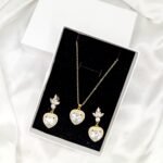 Silver Heart Zirconia Crystal AD Quality Set