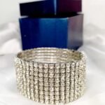 Zircon stretchable Silver White hand bracelet - Image 6