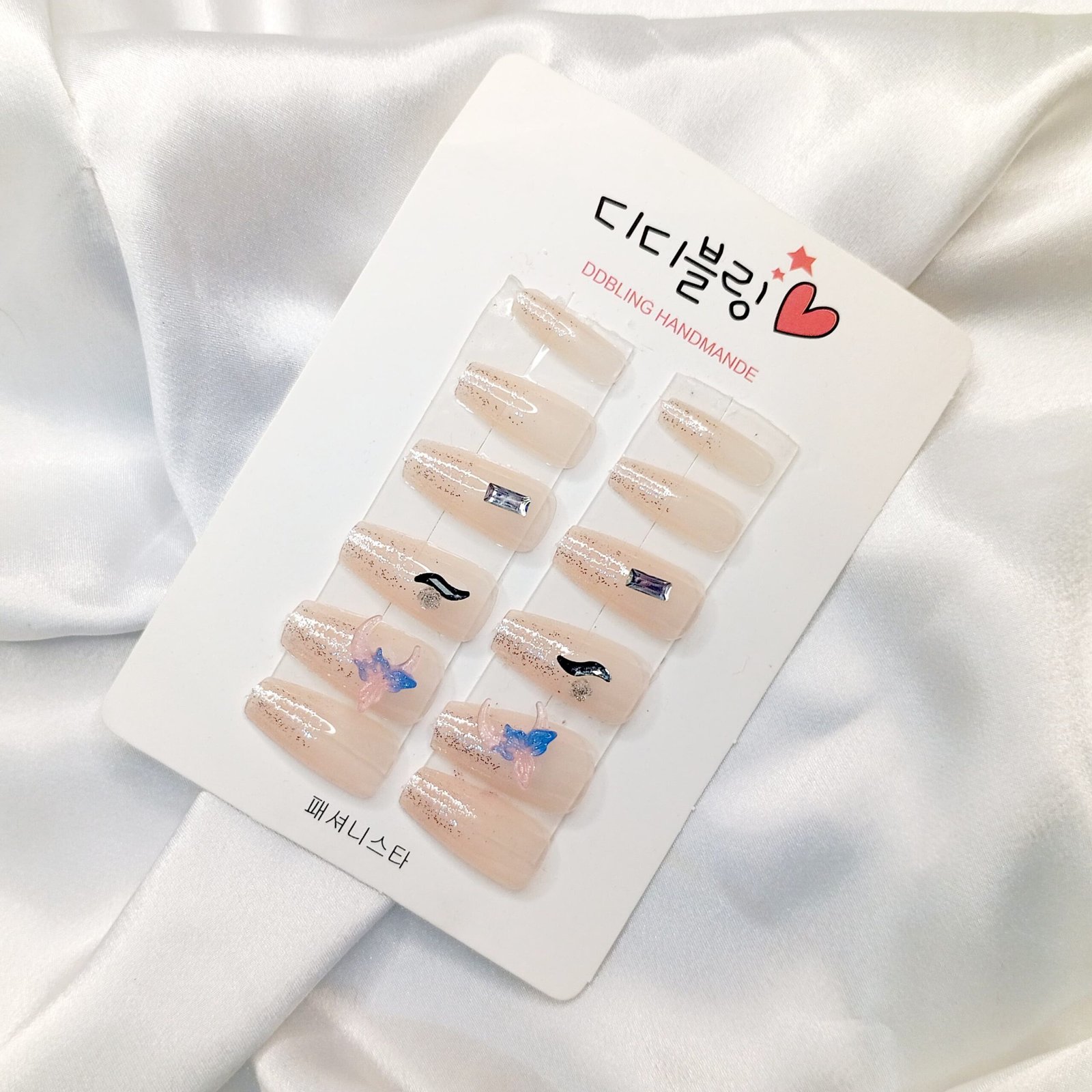 WhatsApp Image 2024-09-02 at 9.01.53 PM(2) Champagne Nude Classic Press-On Nails with accessories - Image 1