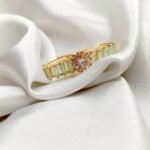 Pistachio Adjustable Golden Twin Ring