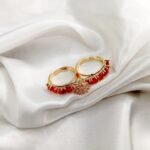 Red Adjustable Golden Twin Ring - Image 3