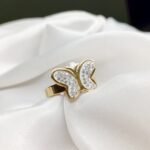Stainless Steel Butterfly Rhinestone ring - Image 4