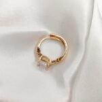 Rose Gold One Crystal High Quality ring - Image 2