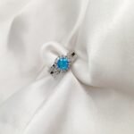 Saphire Blue Silver Ring - Image 4
