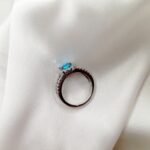 Saphire Blue Silver Ring - Image 3