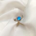 Saphire Blue Silver Ring - Image 6