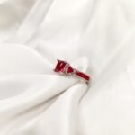 Red Rubi Royal Design Texture Ring - Image 2
