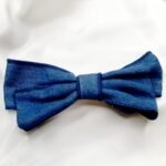 Navy Blue Jeans Bow - Image 2