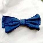 Navy Blue Jeans Bow