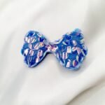Shimmer Blue Bow Pin - Image 5