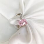 Pink and silver zircon stone rings Adjustable - Image 2