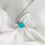 Adjustable sea green zircon stone rings - Image 2