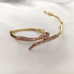 Snake Handcuff Earrings Zircon Golden  Stainless Steel handcuff - Image 8
