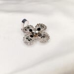 Silver Black Flower Zircon Pendant without chain - Image 4