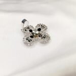 Silver Black Flower Zircon Pendant without chain - Image 3