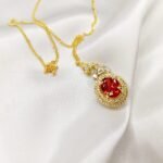 Red Rubi Color Stainless Steel Pendant