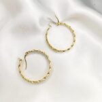 Stainless Steel Golden Circle Hoop