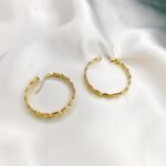 Stainless Steel Golden Circle Hoop - Image 5