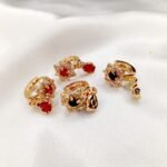 Flower zircon stainless steel long bali