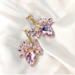 Light Pink Lavish Shiny Zircon Earrings – Elegant & Sparkling Jewelry - Image 5