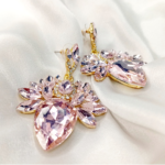 Light Pink Lavish Shiny Zircon Earrings – Elegant & Sparkling Jewelry - Image 3