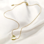 One Heart Stainless Steel Golden Necklace Pendant