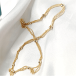 Three Chain Gold plated Light weight tripple Neck Chain
