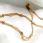 Three Chain Gold plated Light weight tripple Neck Chain - Image 3