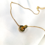 Car-tier Geometric Duo Circle Zircon and stainless steel pendant - Image 2