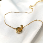 Car-tier Geometric Duo Circle Zircon and stainless steel pendant - Image 3