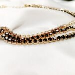Golden Combination 3-Layer Choker with Ear Studs - Image 6