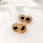 Golden Combination 3-Layer Choker with Ear Studs - Image 4