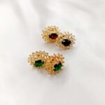 Golden Combination 3-Layer Choker with Ear Studs - Image 5