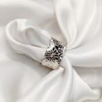 Huitan Hollow Out Aesthetic Ring for Women Antique - Image 2