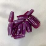 Coffin / Ballerina Artificial Nails 24 pieces | Choose Color - Image 9