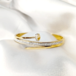 Car-tier Nail Zircon Stainless Steel handcuff - Image 5