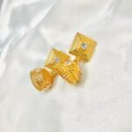 Silver Medium Size Gold Plated Bali