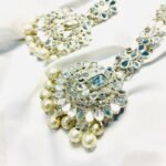 Silver Asian Jhumki and tikka Pearl Set - Image 6