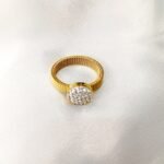 Micro Chain Band Zircon Crystal Ring Golden Small/Medium / Large - Image 5
