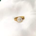 Micro Chain Band Zircon Crystal Ring Golden Small/Medium / Large - Image 4