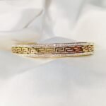 Sequence Micro pattern Zircon Stainless Steel HandCuff - Image 2