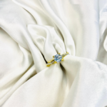 Female Round Zircon Bridal Sets Silver Gold Color White Crystal Stone Crossed Wedding Bands Promise Engagement Rings For Women - Image 5