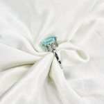 Elegant and timeless,Natural Blue Topaz Bow Ring combines sophistication with charm. Crafted from 925 sterling silver, it features an exquisite oval-cut blue topaz gemstone accentuated by a graceful bow design. Perfect for engagements, weddings, or as a statement accessory. - Image 5
